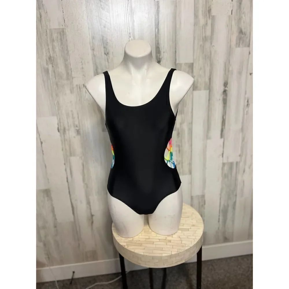 Black one piece swimsuit